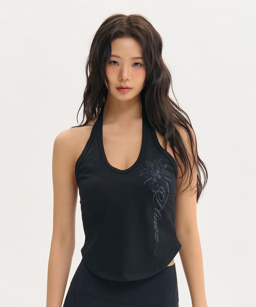 NINEZ Lily Heavy Mesh Halter Neck Sleeveless (2 Colors)