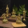 Retro Imitation Copper Buddha Statue Resin Ornaments for Home Decoration, Zen Inspired Ornaments for Foyer Decoration