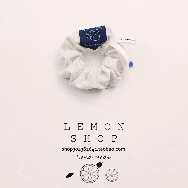 Голубое кружевное кольцо-бантик для волос - корейский аксессуар для волос в стиле феи