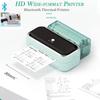 Мини-карманный термопринтер без чернил + бумага для печати 203DPI Перезаряжаемый портативный Bluetooth-принтер для наклеек этикеток Студенческий термопринтер шириной 80 мм