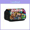 Двухслойная пеналь для карандашей Roblox с принтом, нейлоновая конструкция, для школы