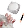 LeTradeJP White Nail Powder, Fine Grain, Sparkling Mirror Nail Powder, Nail Art Parts, Beautiful and Stylish DIY Nail Supplies for Home, Nail Salons,