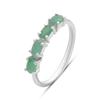 Серебряное кольцо с натуральным изумрудом 0.831ct, вес изделия 1,94 гр (2180067)