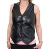 Women Western Black Button Vest Coat Classic Waistcoat Jacket Lambskin Leather