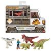 Mattel Jurassic World New Dominators Minifigure Limited Edition 4 Dinosaurs 1 Human Total of 5 Figures GWP72 Multi-Pack (Includes Carnotaurus) - +