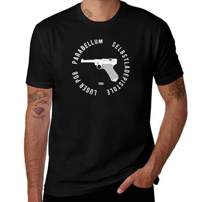 Любителю оружия! Parabellum Luger P08 Футболка одежда больших размеров большие размеры милая одежда мужские винтажные футболки