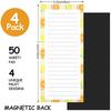 Magnetic  4 Books (200pcs) Tearable Notepad - Soft Fridge Stickers with Fruit Design for Shopping Lists & Memos