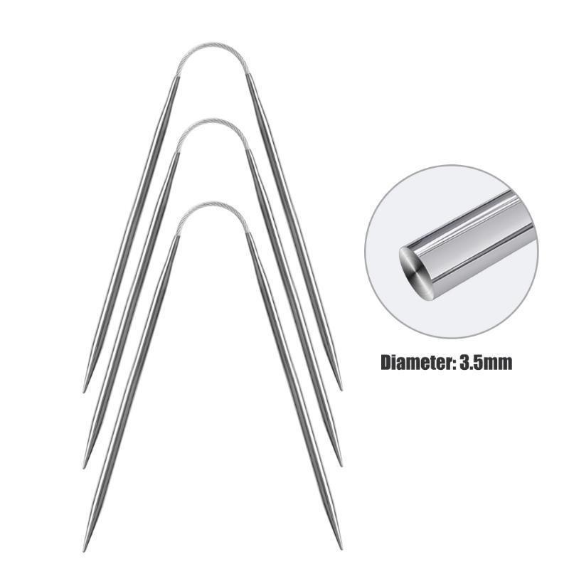 3шт круговые спицы гибкие из нержавеющей стали носок спицы LM
