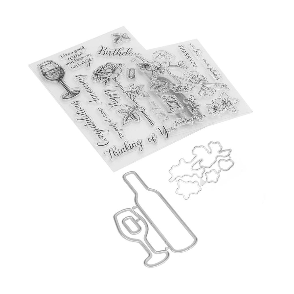 2 набора прозрачных штампов с прозрачным отпечатком, повторяющимся приклеиванием, тиснением, прозрачный штамп для создания открыток, декор