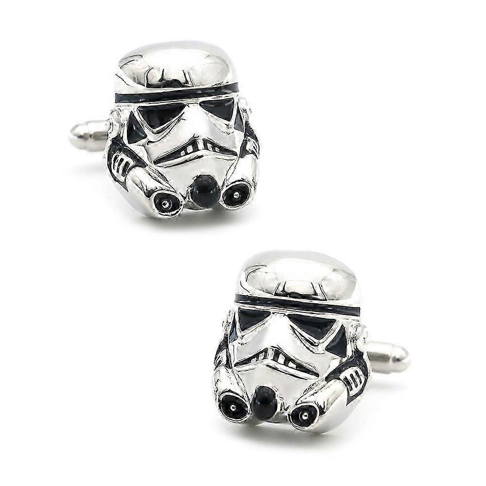 Мужские запонки Star Wars Штурмовик, новинка, серебристый цинковый сплав