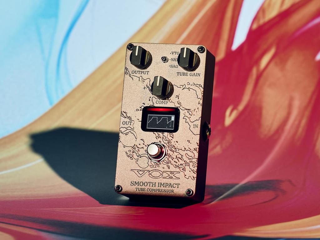 Vox SMOOTH IMPACT Компактный гитарный эффект Компрессор с вакуумным ламповым Valvenergy 2-я педаль, Nutube, Ламповый, VE-SI