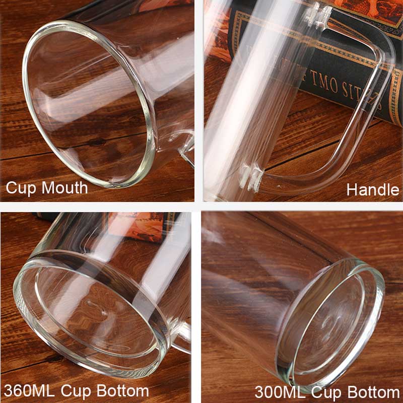BORREYСтеклянная чашка с двойными стенками, термостойкая кружка для здорового напитка, кружка для кофе, молока, фруктового сока, чая, прозрачная офисная посуда для напитков, бутылка