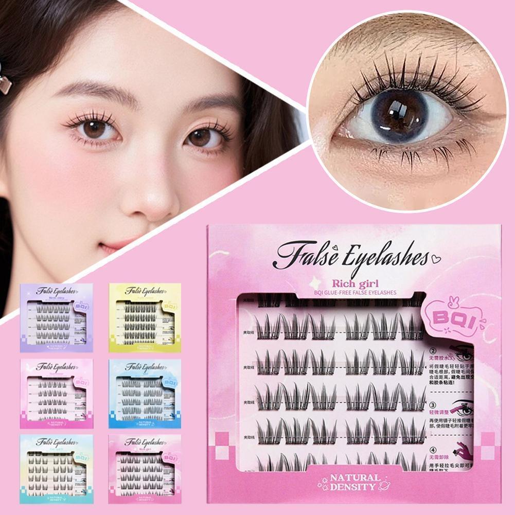 False Eyelashes Without Glue, Natural-looking False Eyelashes, 3D False Eyelashes Without Adhesive, Black Lashes With Strong Adhesion In 1 Second