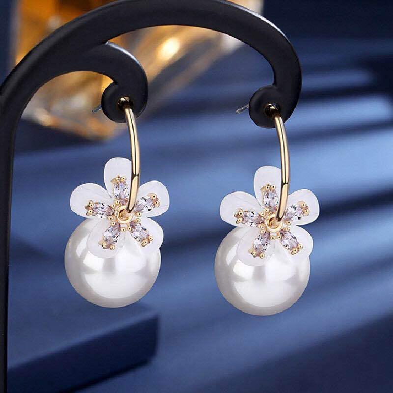 Элегантные корейские серьги-пусеты с кисточками из жемчуга Дондэмун - игла из серебра 925 пробы, дизайн с сохранением цвета для женщин