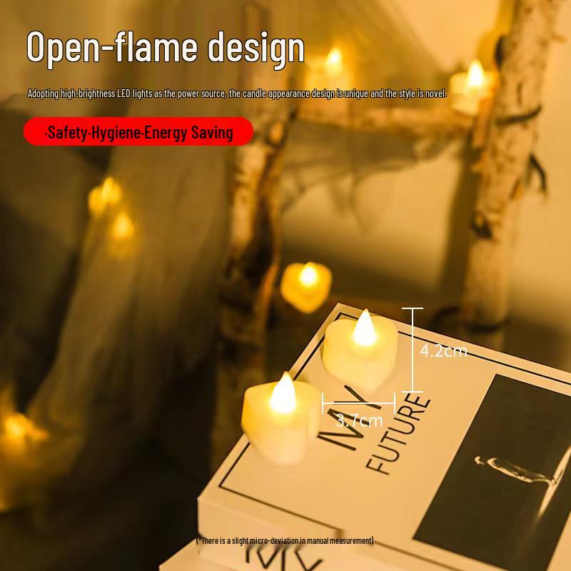 Electronic Candle Lights for Romantic Ambiance: Ideal for Proposals, Birthdays, and Confessions or as Buddhist Blessing Candles.