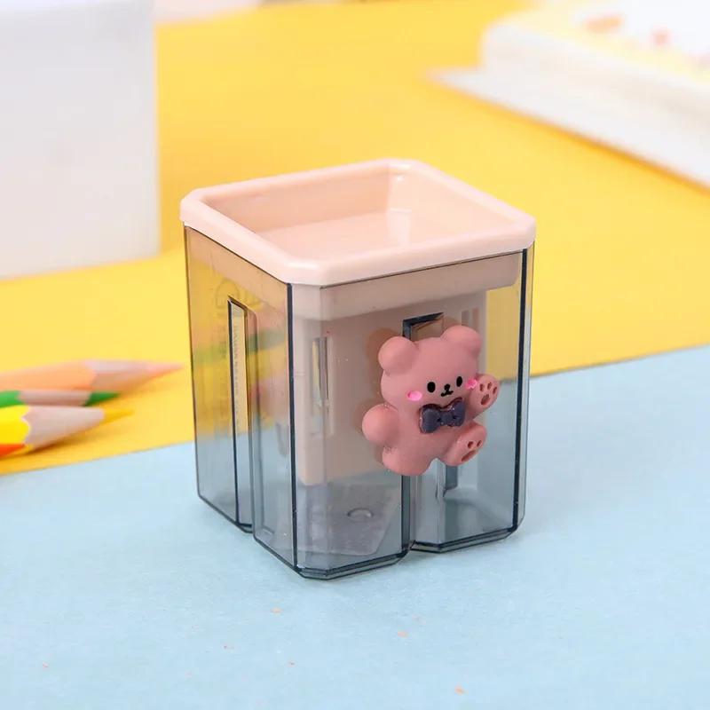 Mini Cute Sharpener Pencil Small Lovely Cartoon Bear Bunny Stationary Pencil Sharpeners Portable Student Kawaii School Supplies