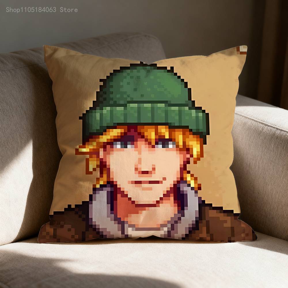 Наволочка Alex Haley S-Stardew V-Valley Для 45X45См 55X55 См 30X30 См Квадратная Наволочка для Автомобильной Подушки Декор Домашней Спальни Подарок