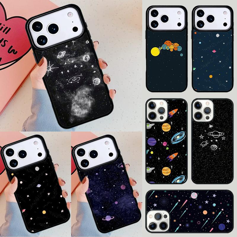 Мультяшные планеты и звезды Чехол для телефона Для iPhone 17 Air 14 15 13 12 Max Чехол Для Apple 14 15 16 16e 11 Pro Max Plus Coque