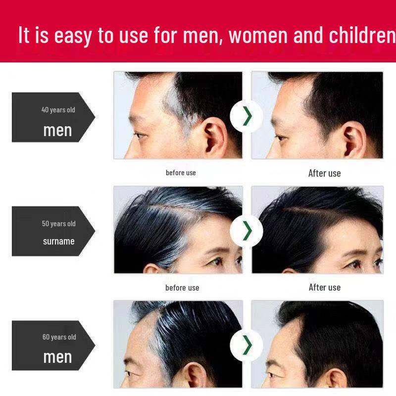 Временная краска для волос в стике: Мгновенный консилер для седых волос, каштаново-коричневый/черный, в виде помады