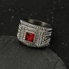 S925 Silver Ring New Full Diamond Three-dimensional Color Diamond Fashion Personalized Gemstone Men's Ring