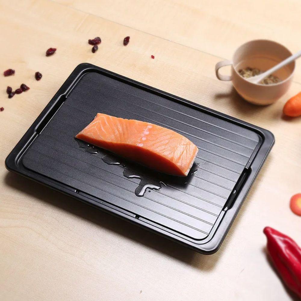 Black Fast Defrosting Tray Rectangular Meat Thaw Frozen Board practical Thawing Plate  Poultry