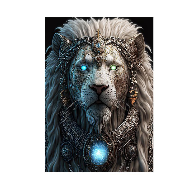 Лев настенная живопись холст стерео эффект абстрактный плакат с изображением животных и принты украшение стены картина для гостиной домашний декор