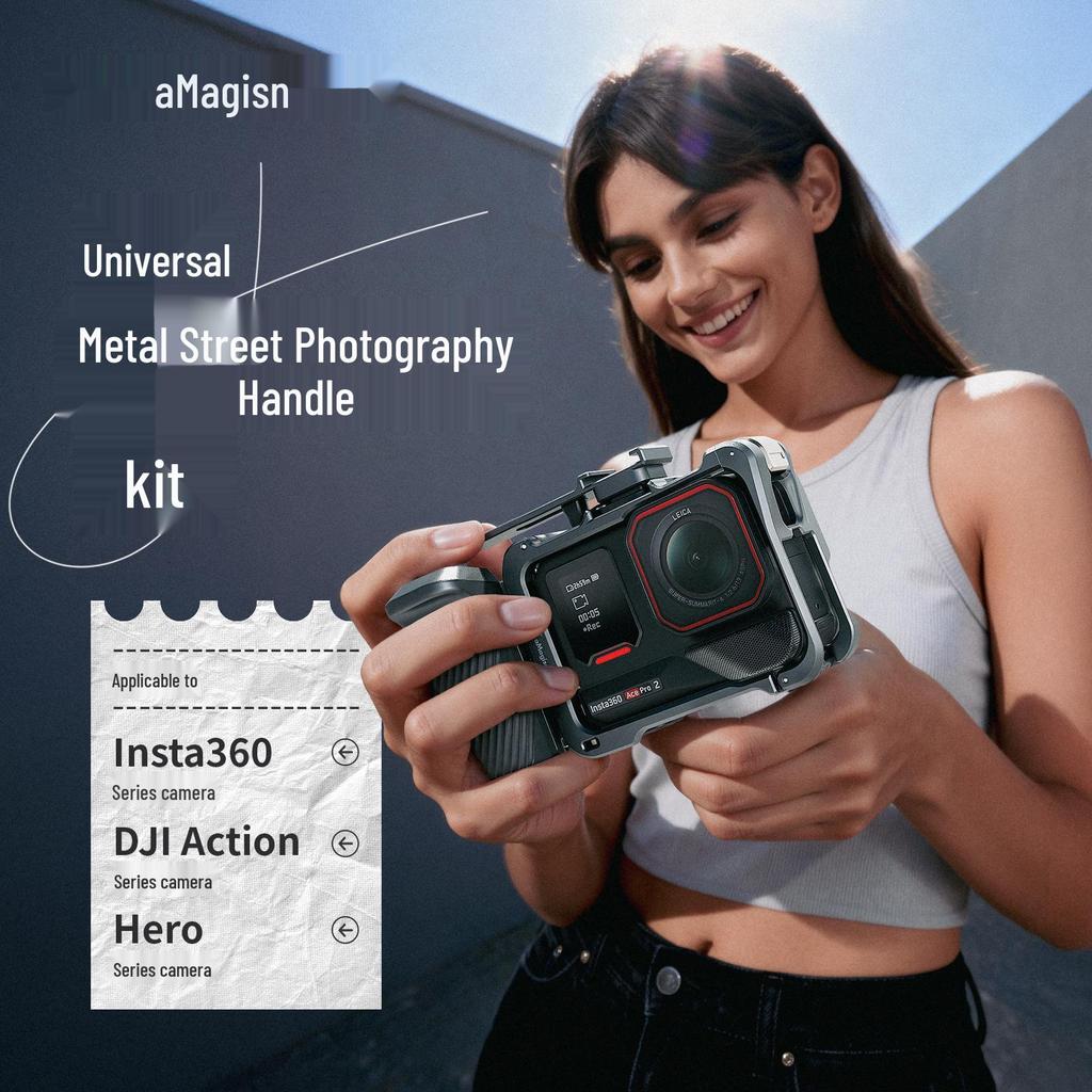 Магический Amai Металлический Комплект Рукоятки для Уличной Фотосъемки для Insta360 DJI Action Hero