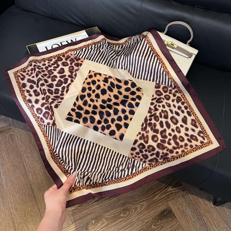 New Korean version of versatile printed decorative silk scarf, Chinese style temperament, elegant streamer, hair tie, bag, small scarf