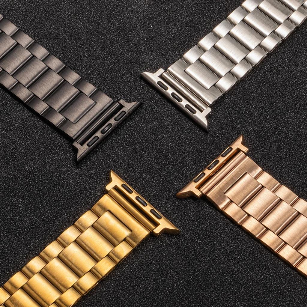 Ремешок из нержавеющей стали для Apple Watch 49 мм 46 44 мм 40 мм 42 мм 38 мм 41 мм Браслет для часов iWatch 11 10 SE 9 86 7 ultra 8 45