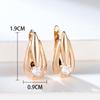Cute Female Waterdrop Shaped Clip Earrings For Women Charm Rose Gold Color Cubic Zirconia Earrings Wedding Jewelry