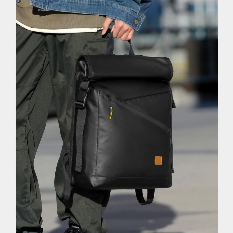 WEIXIER Весна Новая Мода Мужские Деловые Рюкзаки PU Водонепроницаемый Износостойкий Большой Вместимости Рюкзак Верхний Расширяемый Дорожная Сумка для Компьютера для Мужчин