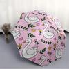 1pc Swan Pattern Automatic Folding Umbrella - Portable Collapsible Design, 8-Rib Iron Frame, Durable Fabricyy251125003
