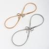 Y2k Thin Belt Silver Metal Waist Chain Sweet Elastic Bow Belt  Trouser Decoration