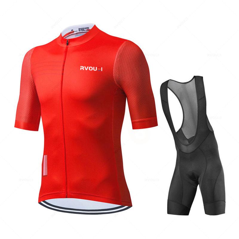 Summer Breathable Cycling Suit Set  Team Bike Uniform Short Sleeve Quick Dry Cycling Clothing MTB Bib Shorts Set Ropa Ciclismo Hombre
