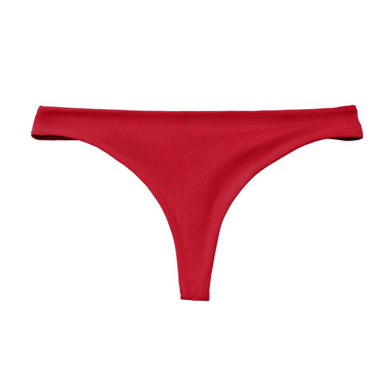 European-American Low Waist Cotton Seamless Nude Thong for Women