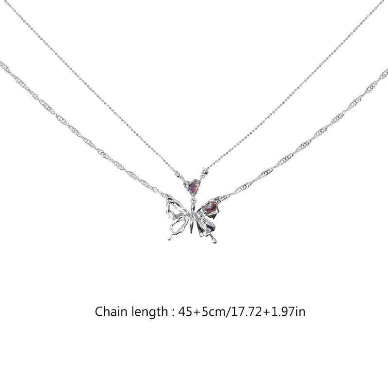 Vintage Goth Butterfly Pendant Choker Clavicle Chain Necklace For Women Girl Punk Collar Aesthetic Y2K Jewelry Gift
