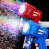 10 Hole Automatic Gatling Electric Toy Blowing Bubble for Children's Toys Kindergarten Gifts Without Battery or Bubble Water
