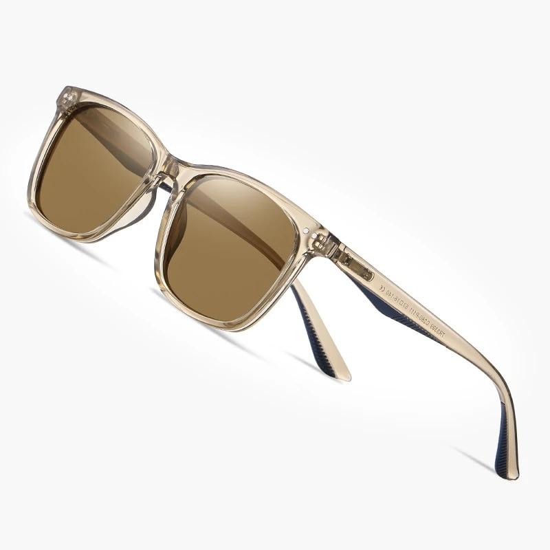 Модные квадратные солнцезащитные очки, поляризационные мужские и женские ультралегкие очки TR в оправе, антибликовые очки для вождения с заклепками, стильные очки