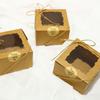 10PCS Clear Window Bakeries Muffin and Tart Paper Containers Recyclable Food-Safe Pastry Display Boxes Kraft Paper 35x22cm