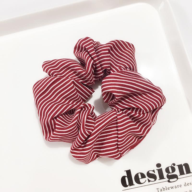 Stripe Womens Hair Accesorios Ladies Tie Striped Lady Scrunchies Ponytail Female Scrunchy Elastic Hair Ropes Headwear For Women