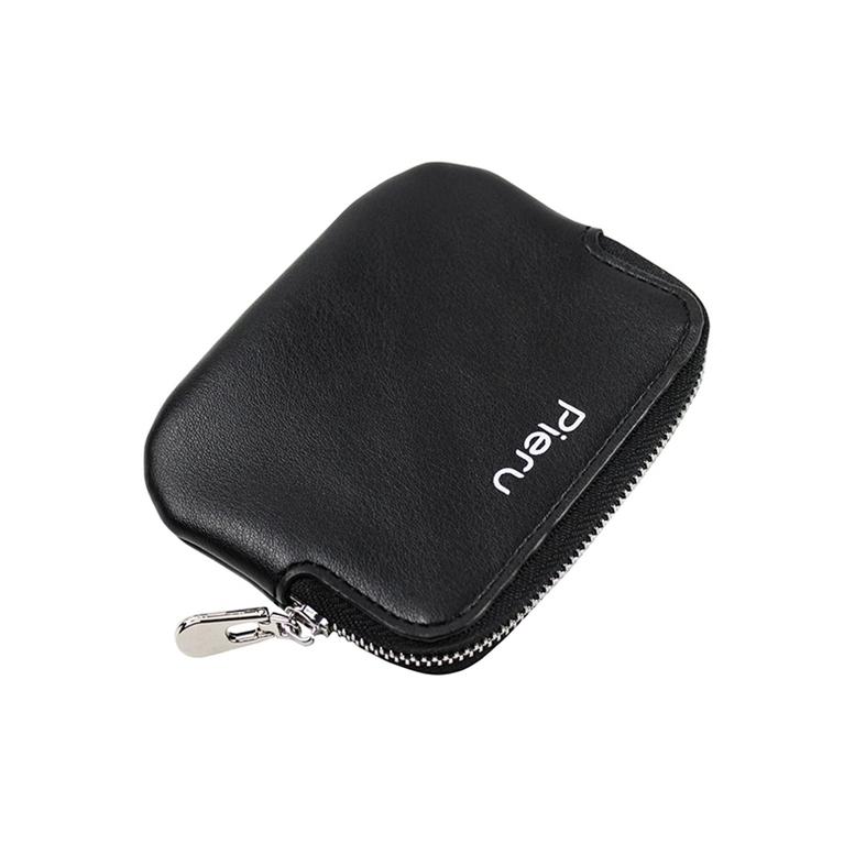 Портативный кожаный мини-многофункциональный чехол для ключей с монетами, однотонный кошелек-клатч на молнии