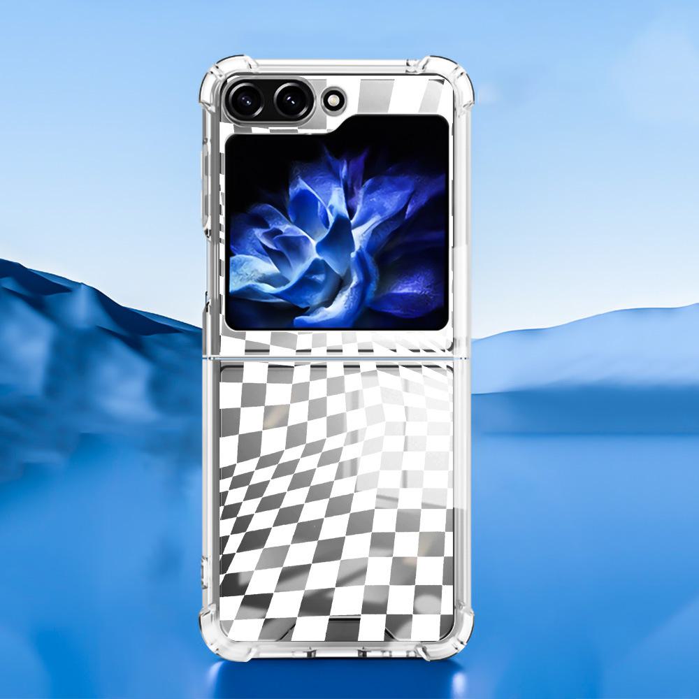 Чехол для телефона Samsung Galaxy Z Flip 5 Butterfly Lace 2-в-1 с материалом TPU+PC