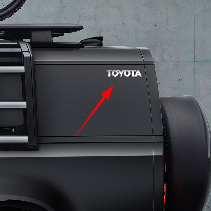 2026 Hot For Toyota Hub Caps 3D ABS Glossy Black Silver Letters Trunk Emblem Stickers Accessories Modified For Toyota Camry Priu