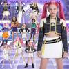 Новый Воин K Pop Маскарад Костюм Руми Косплей Зои Одежда Миры Черный 3D Печать Девичья Группа Женские Костюмы на Хэллоуин Наряды