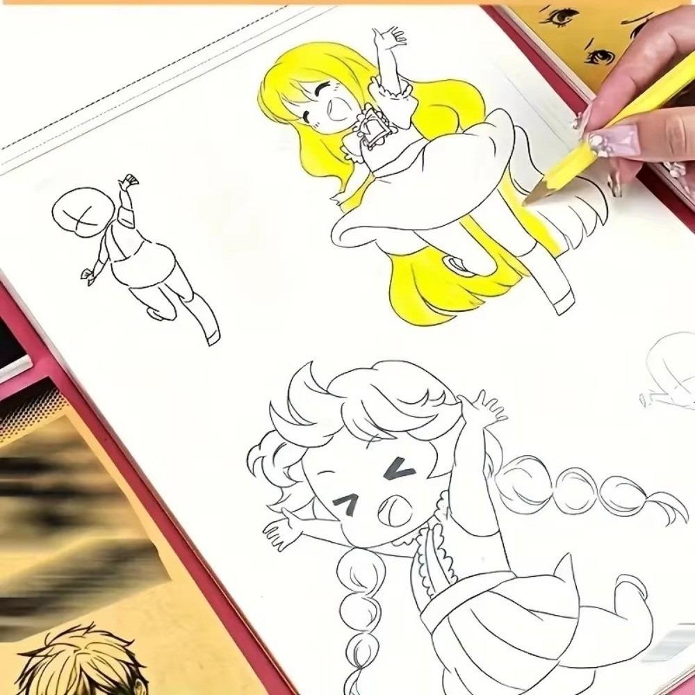 48 Pages Hand Drawn Book Hand-Drawn Outlines Line Draft Book New Line Art Draw Book  For Beginners