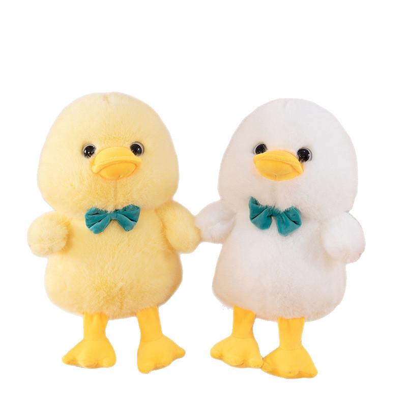 Милый плюшевый мультяшный утенок с галстуком-бабочкой для детей и коллекционеров игрушек
