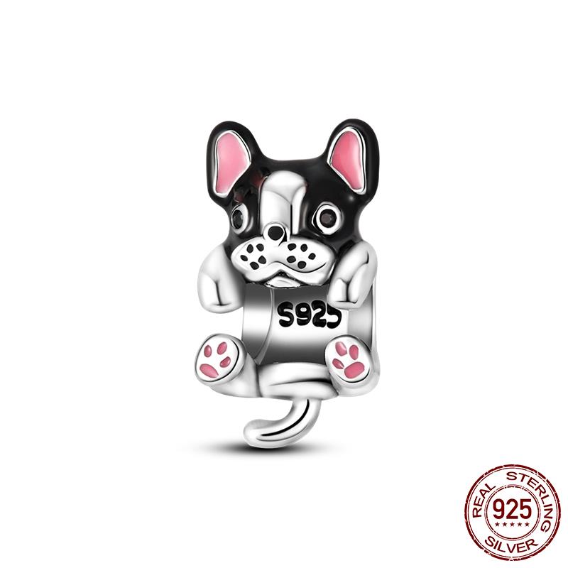 Charms Copper Copper Love Heart Dog Cat Paws Pendant Beads Fit Original Mula Bracelet Diy Jewelry For Women