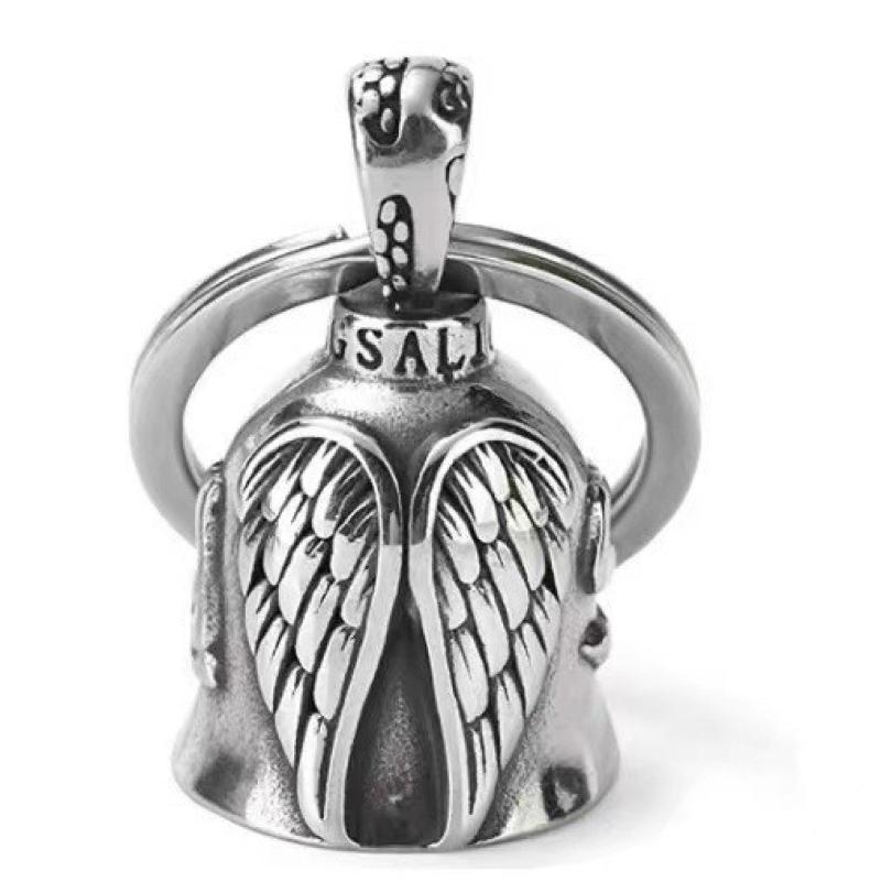 1 Piece Biker Riding Bell Pendant Riding Bell Angel Guardian Keychainportable Motorcycle Accessories For Biker Riders Gift