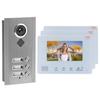 Visual Intercom Doorbell 7in TFT LCD 2 Wire Night Vision Security Door Phone 1 Camera 3 Displays
