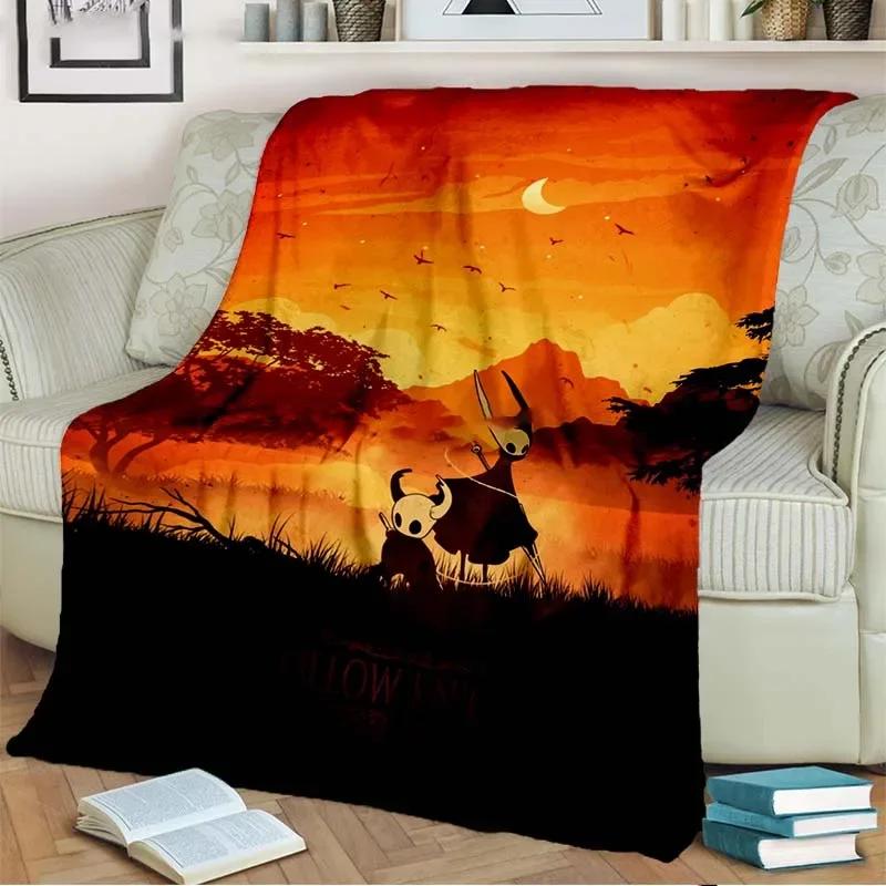 3D Print Hollow Knight Blanket Soft Sofa Cover Throw Game Blanket Fleece Tapestry Lightweight Warm Bed Blanket for Bedroom Couch